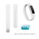 Fitbit Alta Bands Classic Accessory Replacement Bands with Metal Clasp Silicon Replacement Wristband (Small,White)
