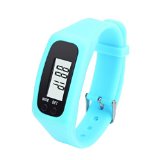 Handlife® LCD Pedometer Walking Run Step Distance Calorie Counter Watch Bracelet (Sky Blue)