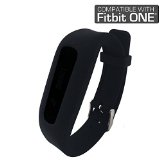 Fitbit ONE Band By Allrun, Newest Replacement Band for Fitbit ONE Accessory Wristband Bracelet (No tracker) (Black)