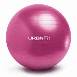 Exercise Ball (Multiple Sizes) for Fitness, Stability & Yoga – Workout Guide Included – Professional Quality (Pink, 65CM)