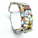 Fitbit Blaze Replacement Band,Silicone Watch Strap Adjustbable Wrist Band for Fitbit Blaze (Flower-010)