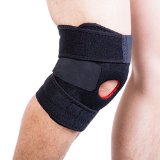YOMORES Adjustable Breathable Neoprene Knee Brace and Support with Best Open Patella Stabilizer Knee Protector Wrap Relieves Pain Symptoms