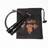 iDofit Adjustable High Speed Jump Rope – Professional Long Handles – Metal Ball Bearing – Fast Speed Cable for Master Double Unders, Crossfit, WOD, MMA, Boxing, Fitness – With Carry Case