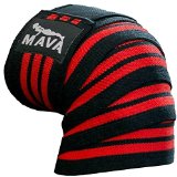 Knee Wraps with Velcro for Gym Workout,Weightlifting,Cross Training,Fitness & Powerlifting – Best Knee Straps for Squats -Suits both Men and Women- 72″ -Great Compression with Elastic Support