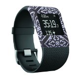 Band Cases for Fitbit Surge Fitness Superwatch-Silicone Band Cover,Larg&Small (tracery)