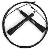 Speed Jump Rope – Easily Adjustable 10 Ft Cable – Steel Ball Bearings – Best for CrossFit, MMA, Boxing & Fitness – for Women and Men – Lifetime Guarantee