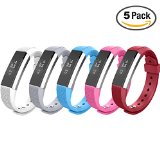 Fitbit Alta Bands,Greeninsync(TM) Laser Textured Fitbit Alta Accessory Replacement Bands Small 5 set W Metal Clasp Unique Design Fatener for Man Women Kids