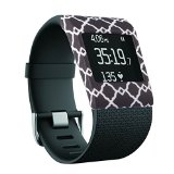 Silicone Sleeve Protector for Fitbit Surge Cover cases (black grid)