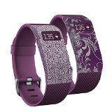 TreasureMax Sports Soft Silicone Rubber Band Cover/Protective Sleeve/ Protective Case Cover /Sleeve Protector with Various Colors Available for Fitbit Charge/ Charge HR