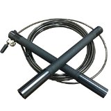 Aluminum Crossfit Jumprope with Ball Bearing Handles , Adjustable 11 Foot Cable , Carrying Bag , Bonus 4K Ebook and Replacement Parts – Black