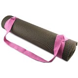 Fit Spirit® Adjustable Cotton Yoga Mat Carrying Strap – Pink
