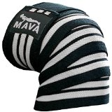 Mava® Knee Wraps with Velcro Closure, One Pair, Improve Balance, Coordination, Flexibility & Endurance – Grow Core Strength – 72″ Long Heavy-Duty Elastic – The Best Patella Knee Support
