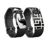 TreasureMax Sports Soft Silicone Rubber Band Cover/Protective Sleeve/ Protective Case Cover /Sleeve Protector with Various Colors Available for Fitbit Charge/ Charge HR