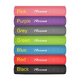 Reehut All-Purpose 1/4-Inch High Density Eco Friendly PVC Non-Slip – Best Exercise Yoga Mat with Carrying Strap for Fitness & Workout (Grey)