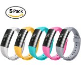 Fitbit Alta Bands,Greeninsync(TM) Textured Finish Fitbit Alta Accessory Replacement Bands Small 5 set W Metal Clasp Unique Design Fatener for Man Women Kids