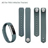 Vancle Fitbit Alta Bands, Newest Adjustable Replacement Bands for Fitbit Alta/ Fitbit Alta band/ Fitbit Alta Bands (with Metal Clasp,No Tracker)(Slate,Large)