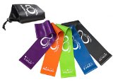 Set Of Workout Resistance Bands By Live Infinitely- Gym Quality 5 Piece Stackable Natural Latex Exercise Bands For Legs, Arms and Total Body- Online Workout Guides Included Loop Band Set