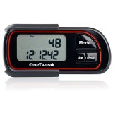 Pedometer for Walking! Back-to-Basics Clip-on Step Counter w/lanyard! Perfect Fitness/Exercise Tool. 30 Day Memory! OneTweak Peds Rate Exceptionally Accurate! Low on Fancy; High on Quality!