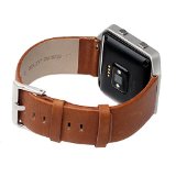 bayite Accessory 23mm Leather Bands for Fitbit Blaze Smart Watch Light Brown Large 6.3 – 8.1 inches