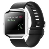 Fitbit Blaze Silicone Band,Classic, Black, Large, Henoda High Quality Silicone Bands Bracelet for Fitbit Blaze Smart Fitness Watch