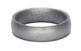 SafeRingz, the Original Metallic Silicone Wedding Ring, Beveled Platinum, 9