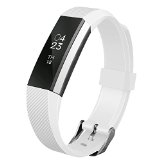 Fitbit Alta Band, UMTELE Soft Replacement Wristband with Metal Buckle Clasp for Fitbit Alta Smart Fitness Tracker, White