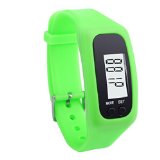 Handlife® LCD Pedometer Walking Run Step Distance Calorie Counter Watch Bracelet (Green)