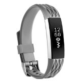 Replacement Band for Fitbit Alta,CreateGreat Classic Wristband Strap Bracelet with Secure Silicone Fasteners Metal Clasps for Fitbit Alta/Fitbit Alta Band/Fitbit Alta Bands(No Tracker)