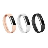 Fitbit Alta Bands,Vancle® 3PCS Replacement Bands with Metal Clasps for Fitbit Alta Only /No Tracker (Blush&White&Black,Small)