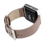 bayite Accessory 23mm Leather Watch Band for Fitbit Blaze Mist Grey Large 6.3 – 8.1 inches