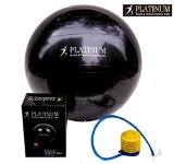 2000lbs Static Strength Exercise Yoga Fitness Stability Ball with Foot Pump Slip Resistant GYM QUALITY Improves Balance, Core Strength, Back Pain & Posture – For Men & Women (65 Centimeters)