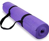 Spoga 1/4-Inch Anti-Slip Exercise Yoga Mat with Carrying Strap, Dark Purple