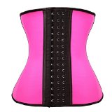 Pink Workout Underbust Steel Boned Corset Waist Training Cincher Shapewear ,Pink ,M(Fit Waist 27″-30″)