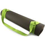 Fit Spirit® Adjustable Cotton Yoga Mat Carrying Strap – Green