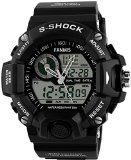 Fanmis Men’s Analog Display LED Watches Military Multifunctional Waterproof Quartz Sport Wrist Watch