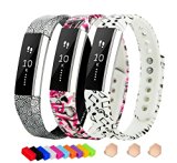 TreasureMax Accessories Replacement Sports Wristbands with Customize Metal Clasps and Secure Silicon Fastener Rings for Fitbit Alta/ Fitbit Alta Bands/ Fitbit Alta Band (No Tracker)