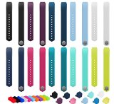 TreasureMax Accessories Replacement Sports Wristbands with Customize Metal Clasps and Secure Silicon Fastener Rings for Fitbit Alta/ Fitbit Alta Bands/ Fitbit Alta Band (No Tracker)