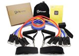 *Special Sale*4Fitness Product – Resistance Bands Set for Full Body Workout- 12 PCS – Stackable Up to 105 lbs