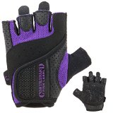 Contraband Pink Label 5137 Womens Weight Lifting Gloves w/ Grip-Lock Padding (PAIR) (Purple, Medium)