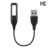 Fitbit Flex Cable with Reset Button, TecBillion Replacement USB Charger Cable Compatible for Fitbit Flex Band Wireless Activity Bracelet with Reset Button, Pack of 1, Black