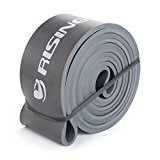 RISING 41 inch Resistance Band Assisted Pull-Up Band Powerlifting Bands (Singal Unite (Dark Grey (120-175 LBS))