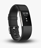 Fitbit Charge 2 Heart Rate + Fitness Wristband, Black, Large