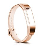 CreateGreat Replacement Accessory Metal Bracelet Band for Fitbit Alta,Silver ,Rose Gold