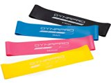 DYNAPRO Resistance Bands- Mini Precision Loop Exercise Bands (Pink-Yellow-Blue-Black) Perfect for any Home Fitness Training Program