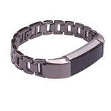 Fitbit Alta Band, Newest Premium Stainless Steel Replacement Accessory Metal Watch Bands Bracelet Strap for Fitbit Alta (No Tracker) (Style A: Black)
