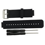 Black Replacement band for Garmin Vivoactive, Silicone Replacement Fitness Bands Wristbands with Metal Clasps for Garmin vivoactive GPS Smart Watch