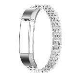 CreateGreat Soft Metal Bracelet Replacement Mesh Band for Fitbit Alta,Silver,Rose Gold