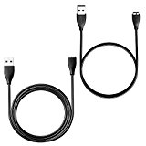 Fitbit Charge HR Charger,Cablor 2Pcs Replacement USB Charger Charging Cable Cord for Fitbit Charge HR Band Wristband Wireless Activity Bracelet(27cm+1m, Black)