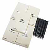 25 PCS Jinhao International Size Pen Ink Cartridge to Fit Fountain Pens, Black, 5 per Pack