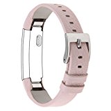 Henoda Leather Bands for Fitbit Alta,Alta Strap Style (Pink)